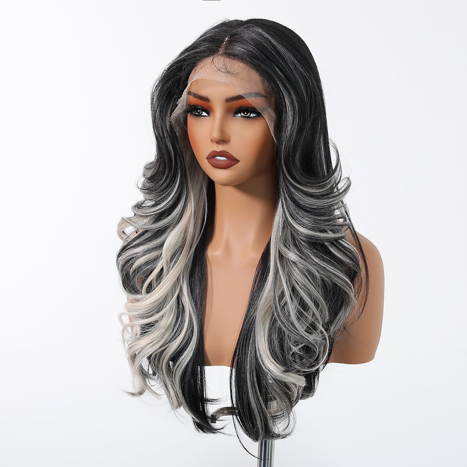 DWY Synthetic Lace Front Body Wave Wig – Glueless Wig with Black HD Lace