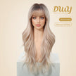 Astraea- DWY 28-Inch MiraScalp Pink Blonde Long Wave Synthetic Wig with Free Parting