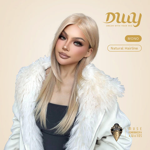 Rowan-DWY Mono Lace Front Free Part Long Straight Blonde Glueless Synthetic Wig