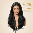 Ciera H-DWY Lace Front Middle Part Long Wavy Brown Glueless Synthetic Wig