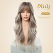 Eden-DWY Ombre Blonde Wavy Synthetic Wig With Bangs