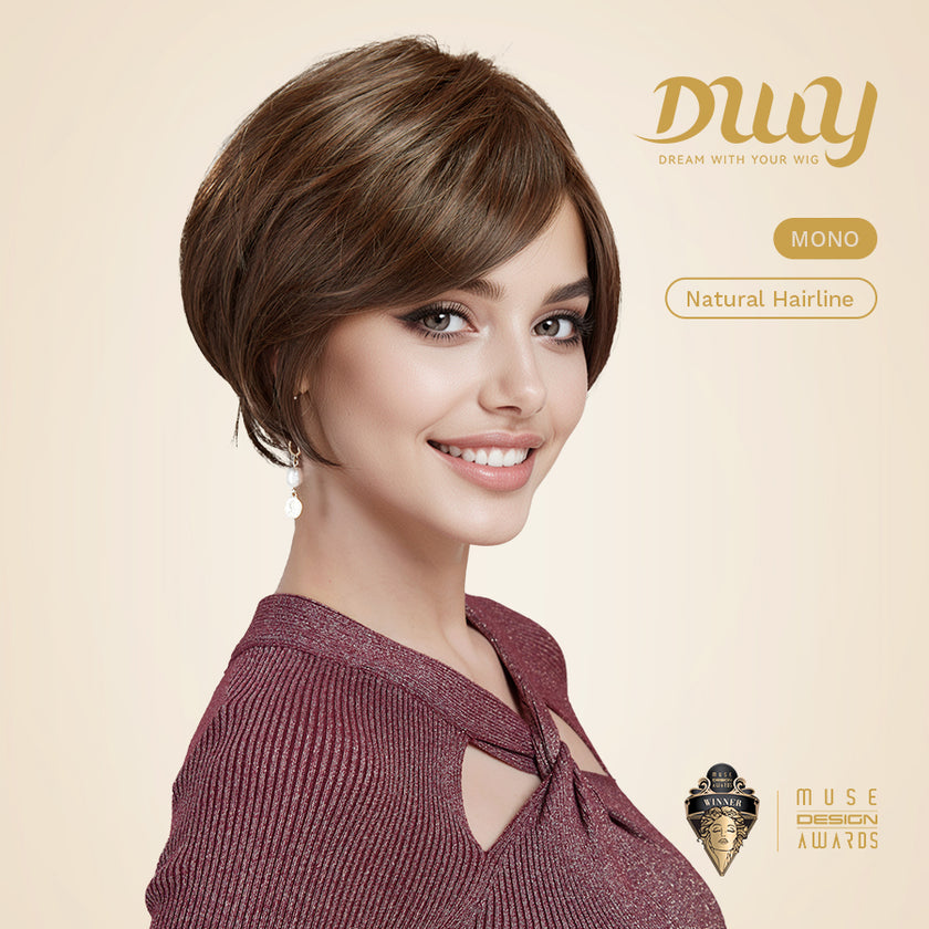 Kyla-DWY Mono Skin Weft Lace Front Free Parting Pixie Cut Glueless Synthetic Wig