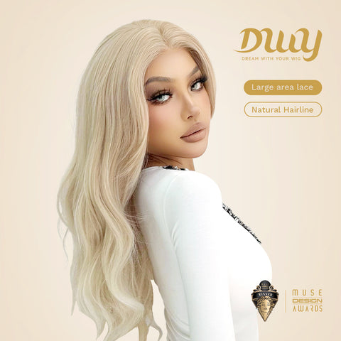 Bobba-DWY Free Part 13×6 Black Curly Tresses Synthetic Wig