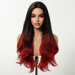 DWY Jet Black & Red Mixed Synthetic Wig