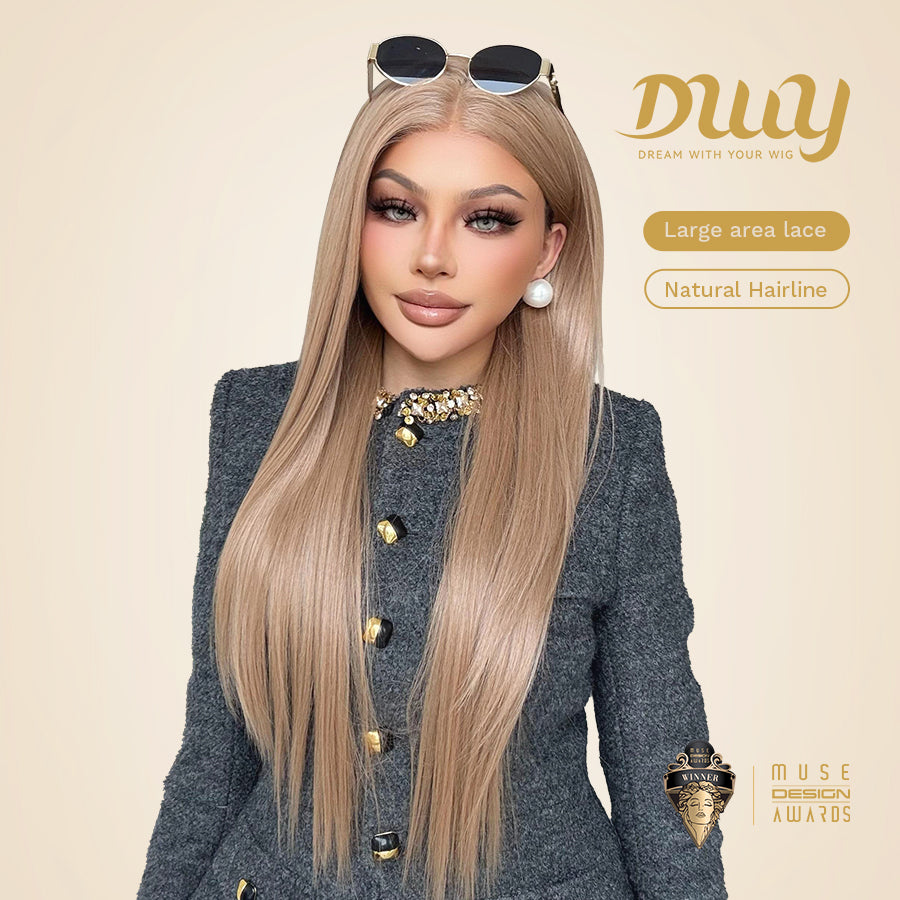 Abigail DWY Silky Striaight Natural Hairline Librea Lace Front Wig