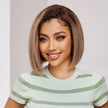 DWY wigs 8 Inch ombre light brown short straight wig DWY-wig003-1
