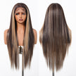 [CLEARANCE SALE] Jess C- DWY 13×6 Lace Front Free Part Long-Length Straight Layer-cut Blonde Highlighted Glueless Synthetic Wig for Women 30 Inches