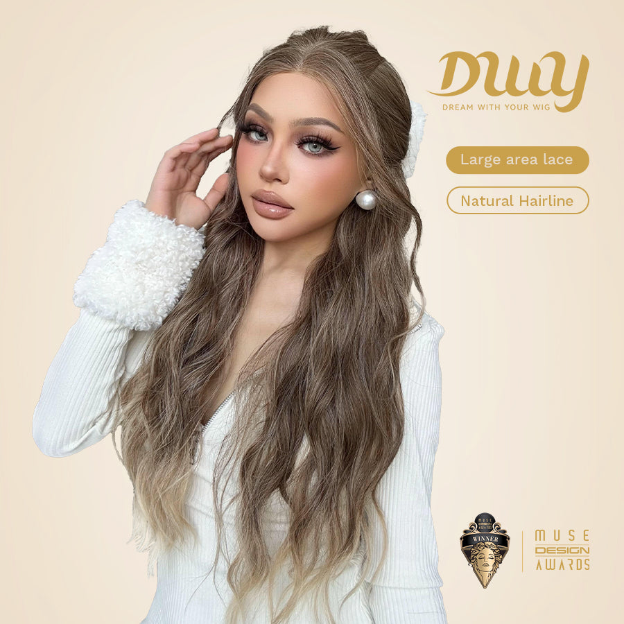 Bobba-DWY Free Part 13×6 Black Curly Tresses Synthetic Wig