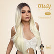 Scarlett H -DWY Lace Front Middle Part Long Body Wavy Blonde Ombre Glueless Synthetic Wig