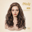 DWY Gaia-DWY Left Side Part Lace Front Mid Length Dark Brown Curly Glueless Synthetic Wig
