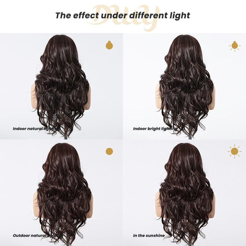 Annie C-DWY Pre-cut T-Part Lace Wig Long Curly Synthetic Wig