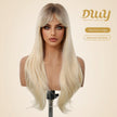 【CLEARANCE SALE】Barbara DWY Machine Made Long length Wavy Hairstyle Light Blonde Glueless Synthetic Wig for Women 28 Inches Glueless Wigs