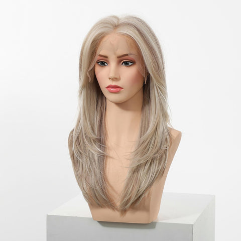 DWY Adeline- DWY 13×4 Filter Lace Front Free Part Layered  Straight Blonde Synthetic Wig