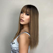Laine-DWY Shoulder Length Sleek Striaight Glueless Synthetic Wig