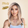 Siena-DWY 13×6 Filter Lace Free Parting Shoulder Length Light Pink Glueless Synthetic Wig