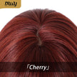 [Festival Limited] Cherry-DWY Mid-length Cherry Cola Red Brown with Bangs Glueless Synthetic Wig for Women 28 Inches