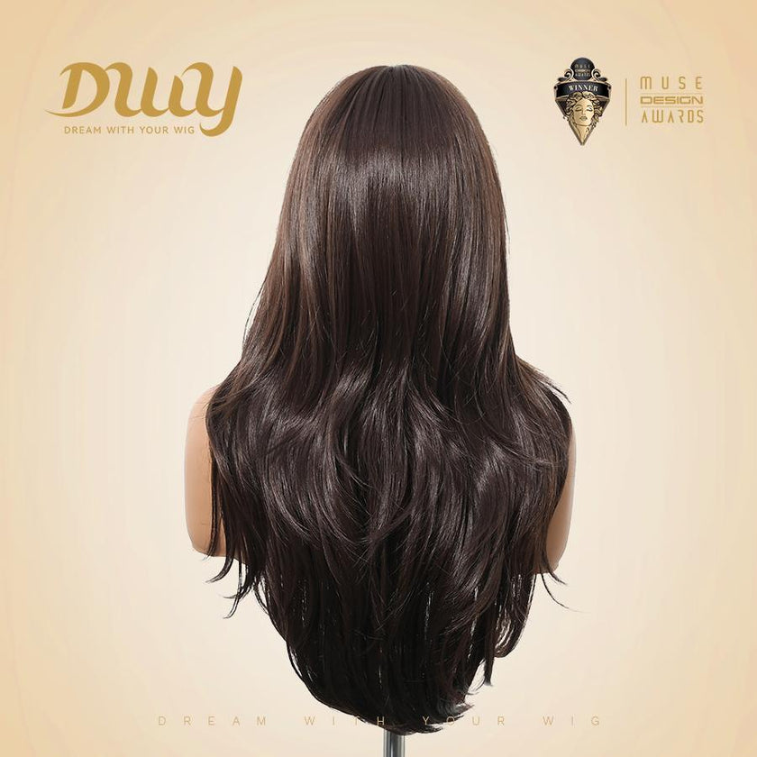 Caroline-DWY 26-Inch MiraScalp Long-Length Body Wave Silver Grey Wig