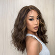 DWY Gaia-DWY Left Side Part Lace Front Mid Length Dark Brown Curly Glueless Synthetic Wig