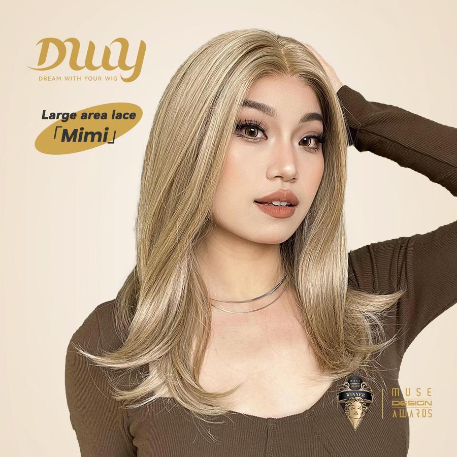 Mimi-DWY 18-Inch Straight Blonde Filter Lace Wig – 13x6 Free Part Glueless Design