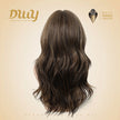 Cider - New ! DWY Bionic Silk Top 22-Inch Long Wave Bronde Balayage Glueless Synthetic Wig with Bangs for Women High-Quality Premium Fiber Easy Wear Comfortable Fit