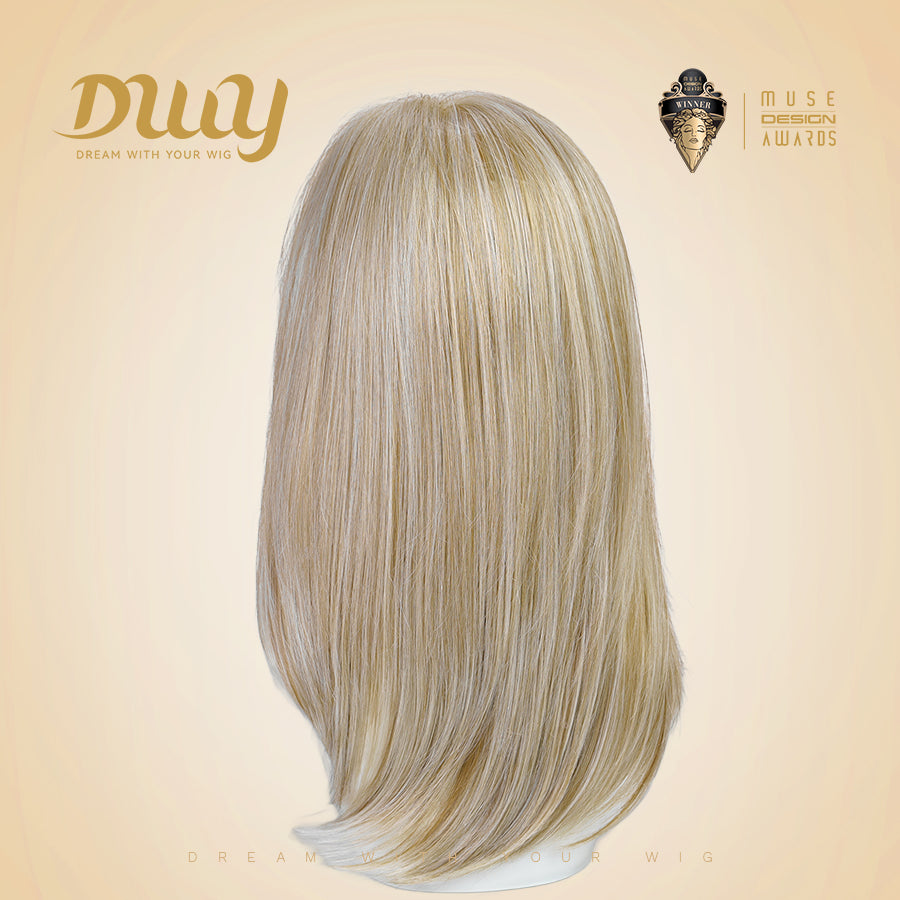(Us Only)Gisele-DWY Lace Front 13×6 Free Part Mid-Length Natural Wavy Blonde Synthetic Wig
