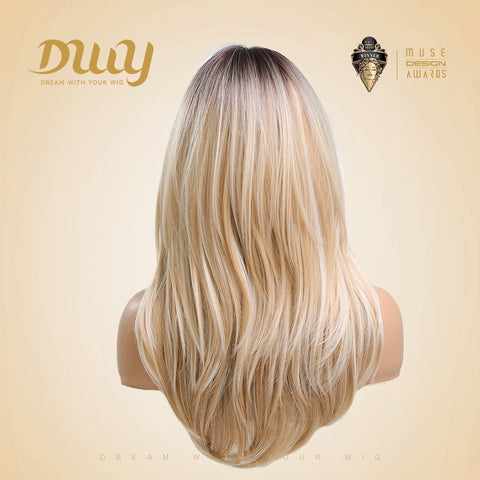 Autumn-DWY Natural Wavy Layer Cut Glueless Synthetic Wig
