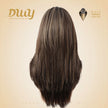 Marion-DWY MiraScalp Middle-length Light Brown Layered with Highlights Glueless Synthetic Wig