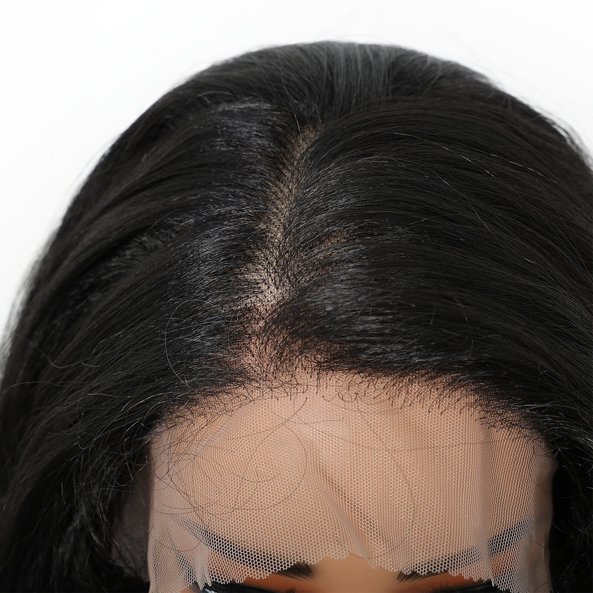 Juno C- New Arrival DWY 13×6 Lace Front Free Part Short-Length Curly Brown with Highlights Glueless Synthetic Wig