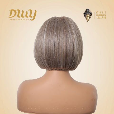 DWY Clea 13x6 Lace Front 10 Inches Bob Blonde with Highlights Glueless Synthetic Wig
