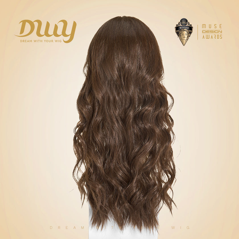 Brittany-DWY Mono Lace Front Free Part Brown Tresses Wavy Synthetic Wig