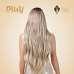 [CLEARANCE SALE] Averyl H-DWY Lace Front Middle Part Long Wavy Rooted Balayage Blonde Glueless Synthetic Wig for Women 28 Inches