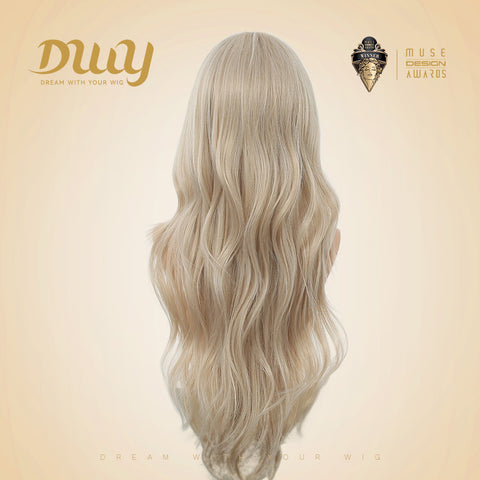 DWY Calantha - New Design Filter Lace 28 Inch Wavy Blonde Glueless Synthetic Wig