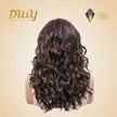 Cocobean-DWY Lace Front 13×6 Free Part Brown With Blonde Highlight Curly Synthetic Wig