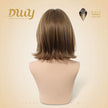 Yara-DWY 12-Inch MiraScalp Short Wavy Pink Blonde Glueless Synthetic Wig