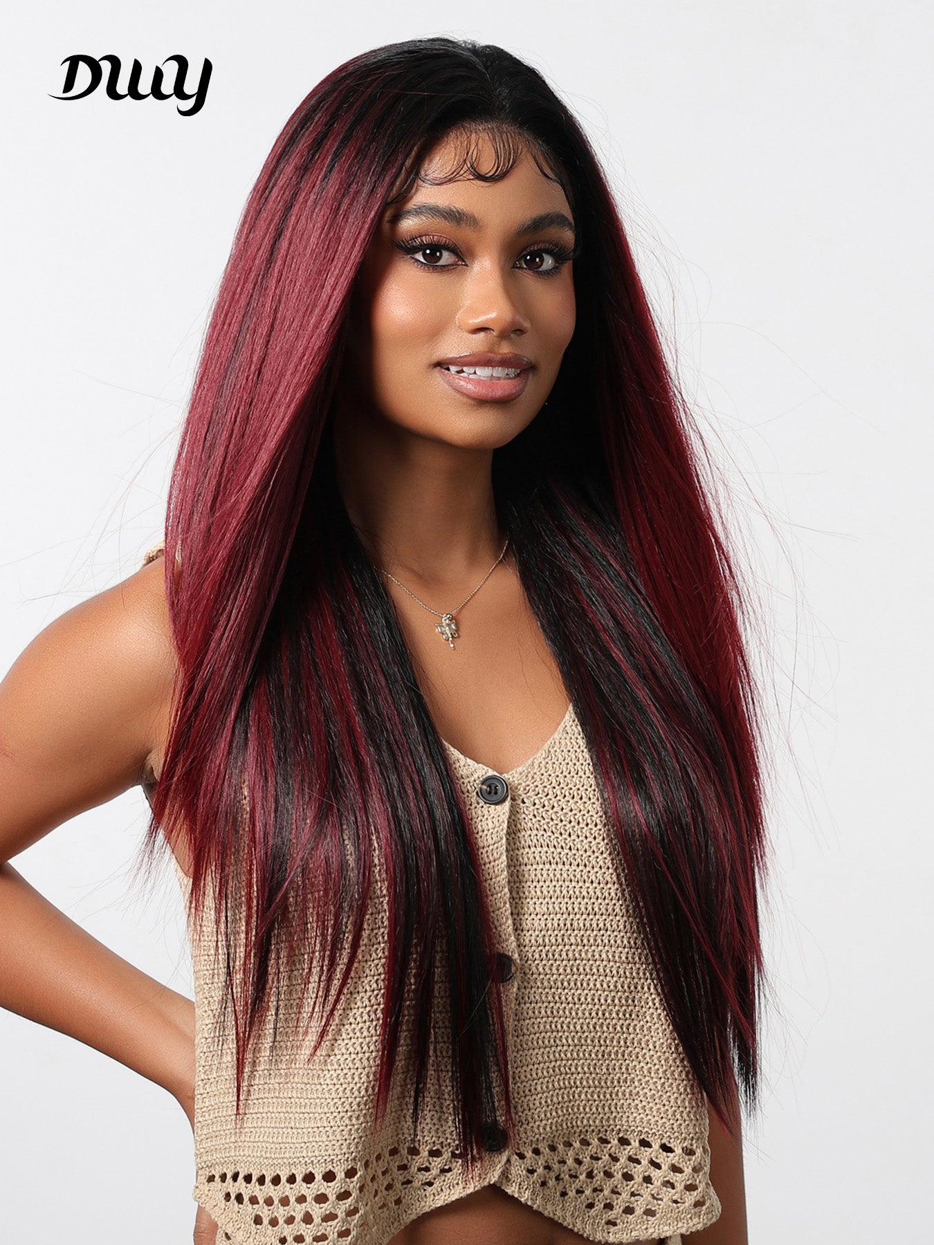 DWY-Lace Front Straight Pre Plucked 13x6 Lace Frontal Wig