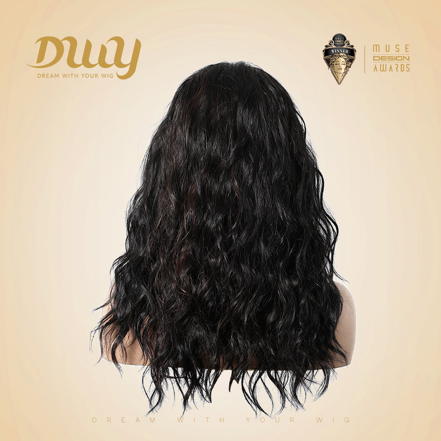 Claire-DWY Lace Front Middle Part Deep Wavy Glueless Synthetic Wig