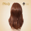 Vonny-DWY Lace Front 13×6 Free Part Mid-Length Dark Orange Synthetic Wig