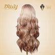 Kacey-DWY 28-Inch Long MiraScalp Wavy Ombre Blonde and Brown Wig with Bangs