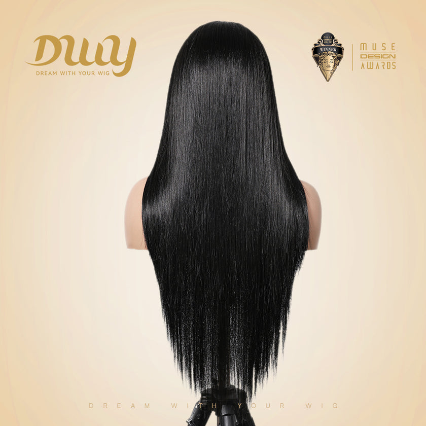 [CLEARANCE SALE] Jess C- DWY 13×6 Lace Front Free Part Long-Length Straight Layer-cut Blonde Highlighted Glueless Synthetic Wig for Women 30 Inches