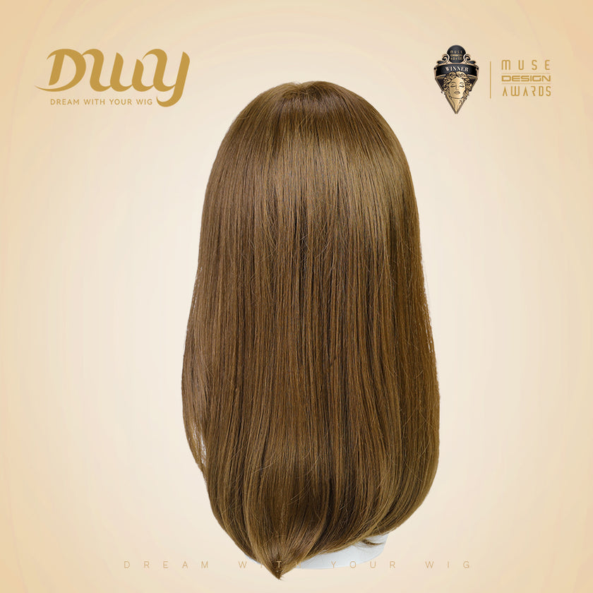 Morita-DWY Mono Lace Front Free Part Long Highlighted Blonde Synthetic Wig