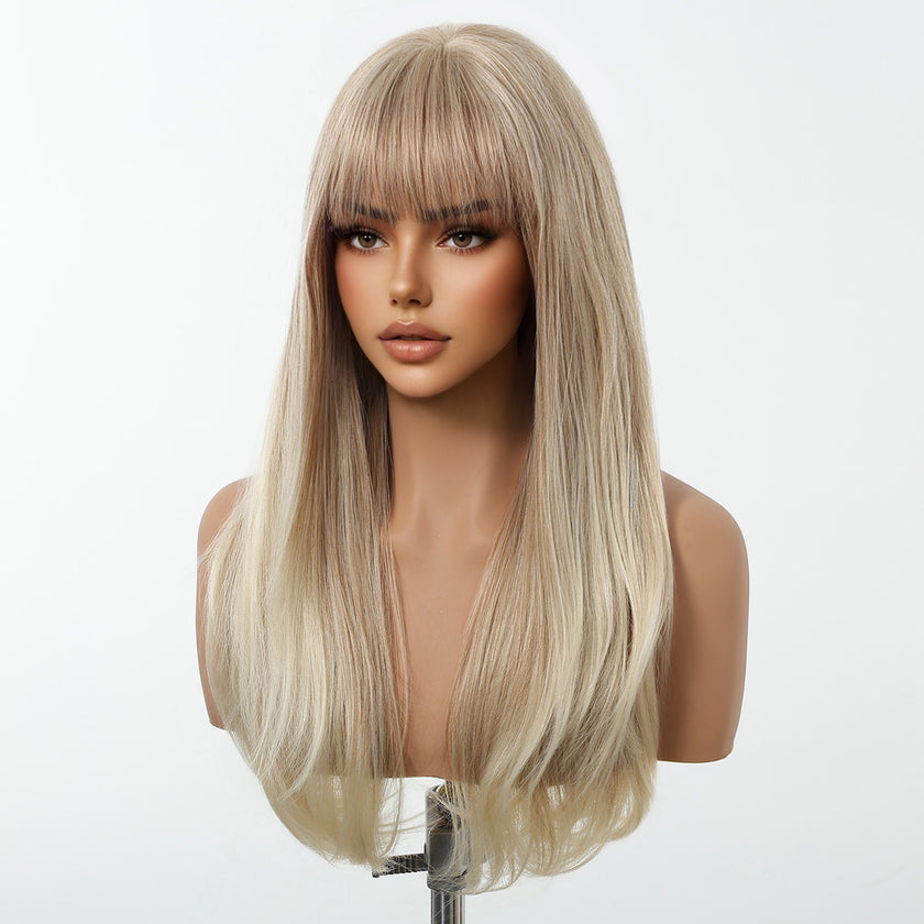 Jude-DWY Long Straight MiraScalp Sliky Glueless Synthetic Wig