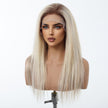 DWY Luxe White Blonde Straight Remy Human Hair Lace Front Wig