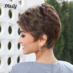 DWY Mono Lace Front Free Part Brown Pixie Synthetic Wig