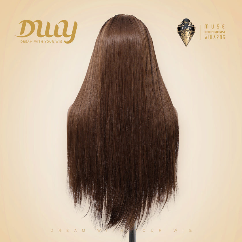 Andrea C- DWY 13x6 Lace Front Wig Glueless Brown Handmade Braiding Heat Resistant Fiber Synthetic Wig