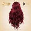 ROXY DWY Red Long Middle Lace Parting Wavy Synthetic Wig