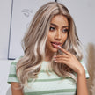 DWY Lace front 16 Inch light white mixed brown short curly wig for women DWY-BL11026-1