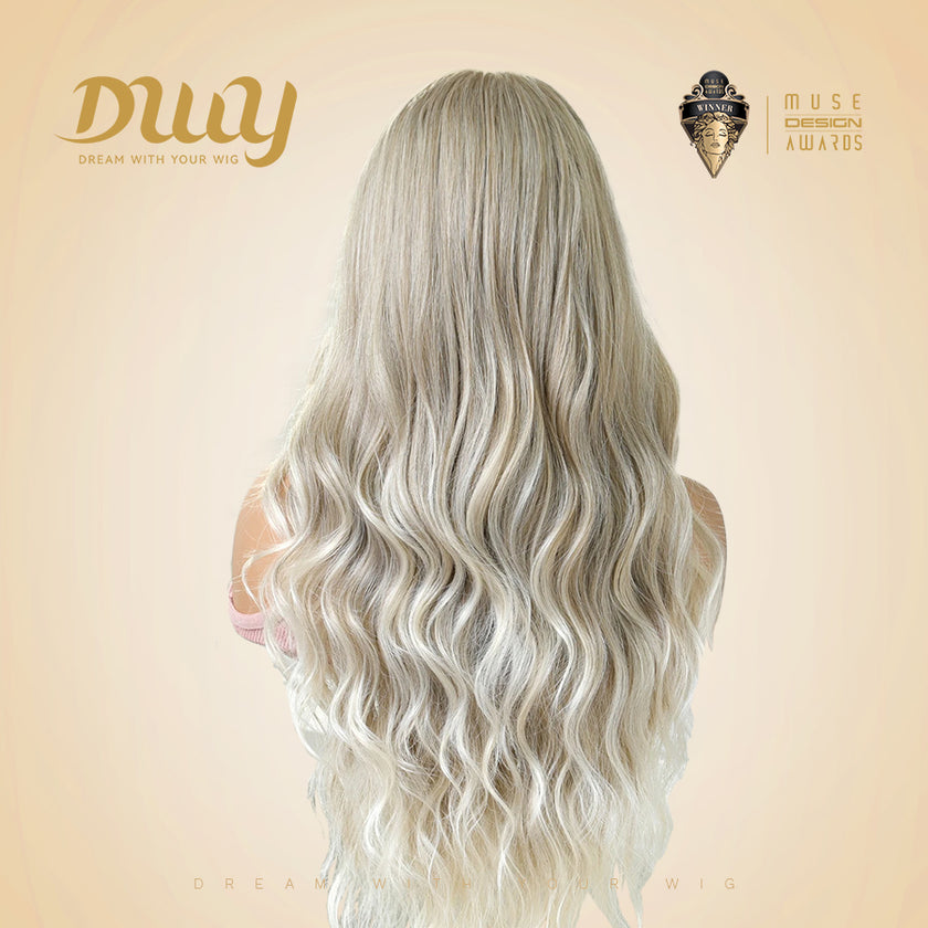 Bobba-DWY Free Part 13×6 Black Curly Tresses Synthetic Wig