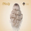 Grace-DWY Lace Front 13x6 Free Part Platinum Blonde Natural Wavy Tresses Synthetic Wig