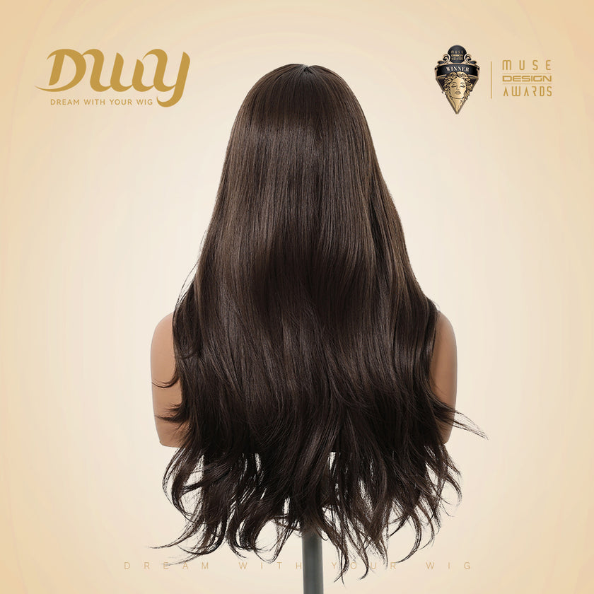 Alissa C-DWY Lace Front Long Natural Brown MINI LACE Part Glueless Synthetic Wig