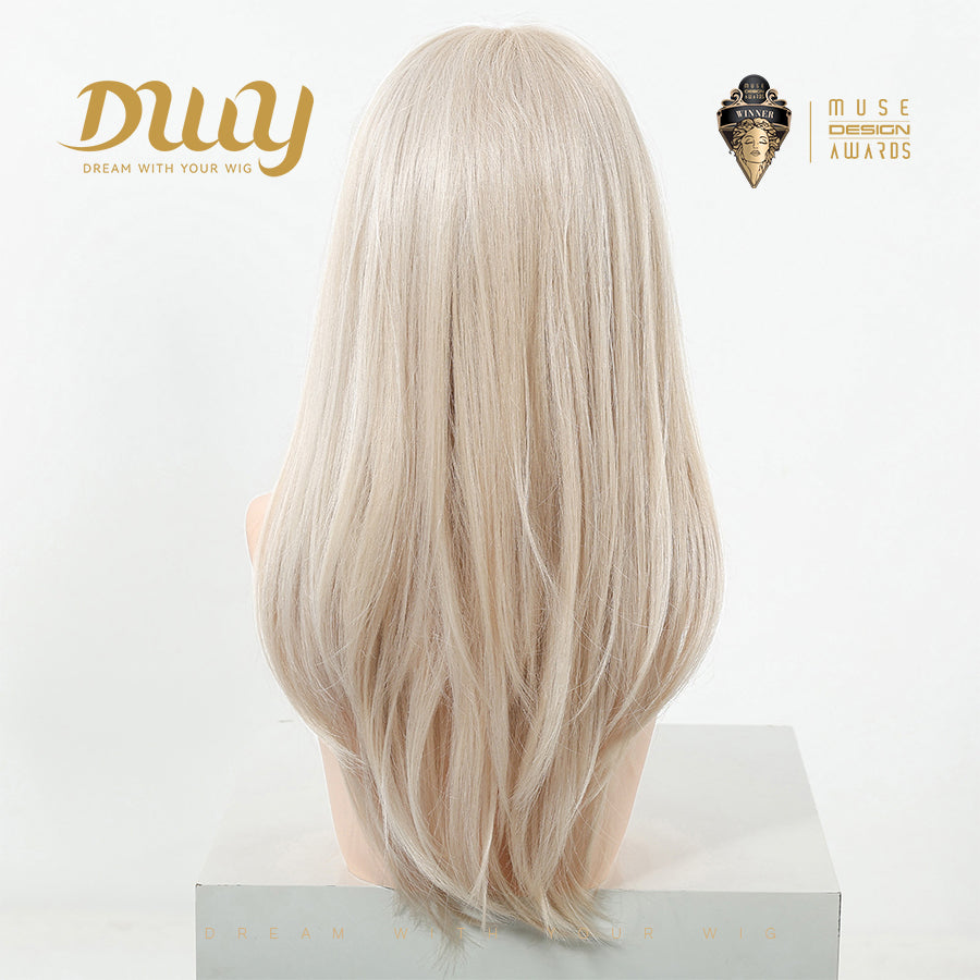 Kaitlyn-DWY 13*4 Free Parting Hand -Tied Top Middle Length  Glueless Synthetic Wig